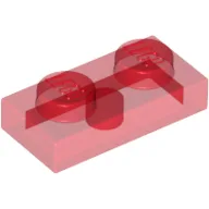 Plate 1 x 2 / Trans-Red