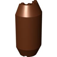 Lego Cylinder Half 4 x 6 x 13 with 1 x 2 Cutout / Reddish Brown