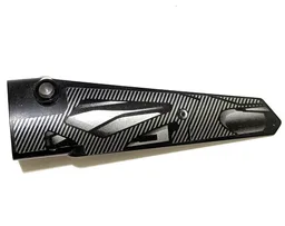 Technic, Panel Fairing # 5 Long Smooth, Side A with Silver Carbon Fiber and Air Vents Pattern (Sticker) - Sets 42151 / 42162
