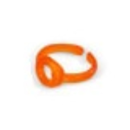 Lego Clikits Ring, Narrow Band with Hole in Top / Trans-Orange