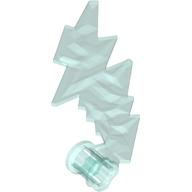 Lego Wave / Lightning with Axle Hole / Trans-Light Blue