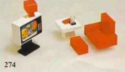 Colour T.V. and Chair