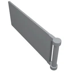 Flag 7 x 3 with Rod / Light Bluish Gray