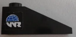 Slope 33 3 x 1 with Globe and White 'WR' World Racers Logo Pattern Model Right Side (Sticker) - Set 8863
