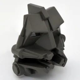 Large Figure Head Connector Block 3 x 4 x 1 2/3 / Dark Bluish Gray