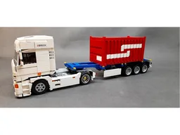 container chassis semitrailer Krone red