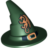 Lego Hat, Wizard, Buckle and Gold Dragon Print