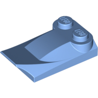 Lego Brick Wedged, Curved 2 x 3 x 2/3 Two Studs, Wing End / Medium Blue