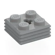 Plate Special 2 x 2 x 2/3 with Axle Hole and Grill on Sides (Haybale) / Light Bluish Gray