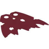 Neckwear Cape, Tattered with Holes / Dark Red