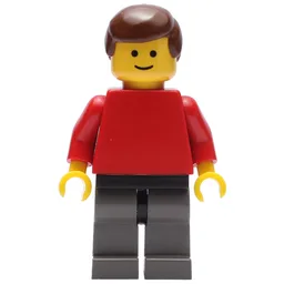 Man - Red Torso, Dark Grey Legs