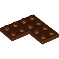 Plate 4 x 4 Corner / Reddish Brown