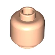 Minifig Head [Plain] [Hollow Stud] / Light Nougat
