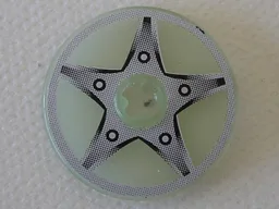 Technic, Disk 3 x 3 with 5-Bolt Star Pattern (Sticker) - Set 8647