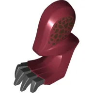 Creature Body Part, Dragon Leg, Left with Black Claws and Dark Brown Scales Print / Dark Red