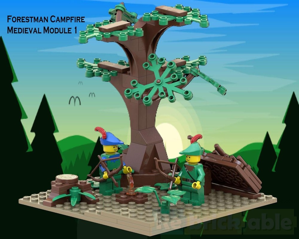 Lego Forestman Campfire: Medieval Module 1