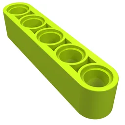 Technic Beam 1 x 5 Thick / Lime