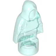 Minifig Trophy Statuette, Hooded Figure (Emperor Palpatine Hologram) / Trans-Light Blue