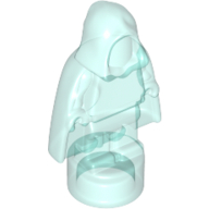 Lego Minifig Trophy Statuette, Hooded Figure (Emperor Palpatine Hologram) / Trans-Light Blue
