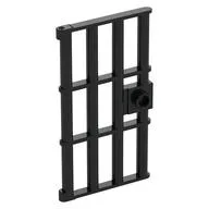 Door 1 x 4 x 6 Barred with Stud Handle / Black