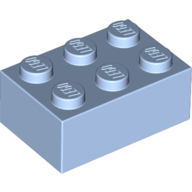 Lego Brick 2 x 3 / Bright Light Blue