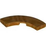 Tile 3 x 3 Curved, Macaroni / Metallic Gold