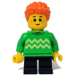 Boy, Green Sweater, Orange Hair