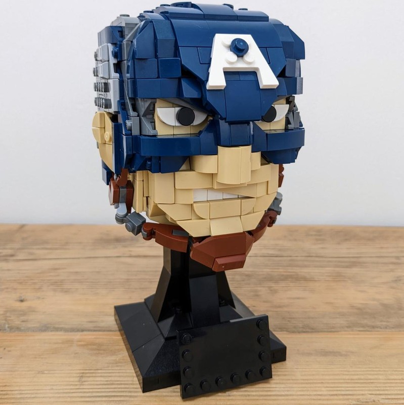 Lego Captain America Face (for helmet MOC)