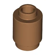 Brick Round 1 x 1 Open Stud / Medium Nougat