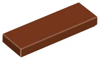 Tile 1 x 3 / Reddish Brown