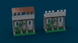 Medieval modular castle walls