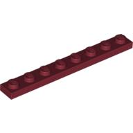Lego Plate 1 x 8 / Dark Red