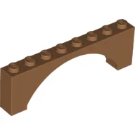 Brick Arch 1 x 8 x 2 Raised / Medium Nougat