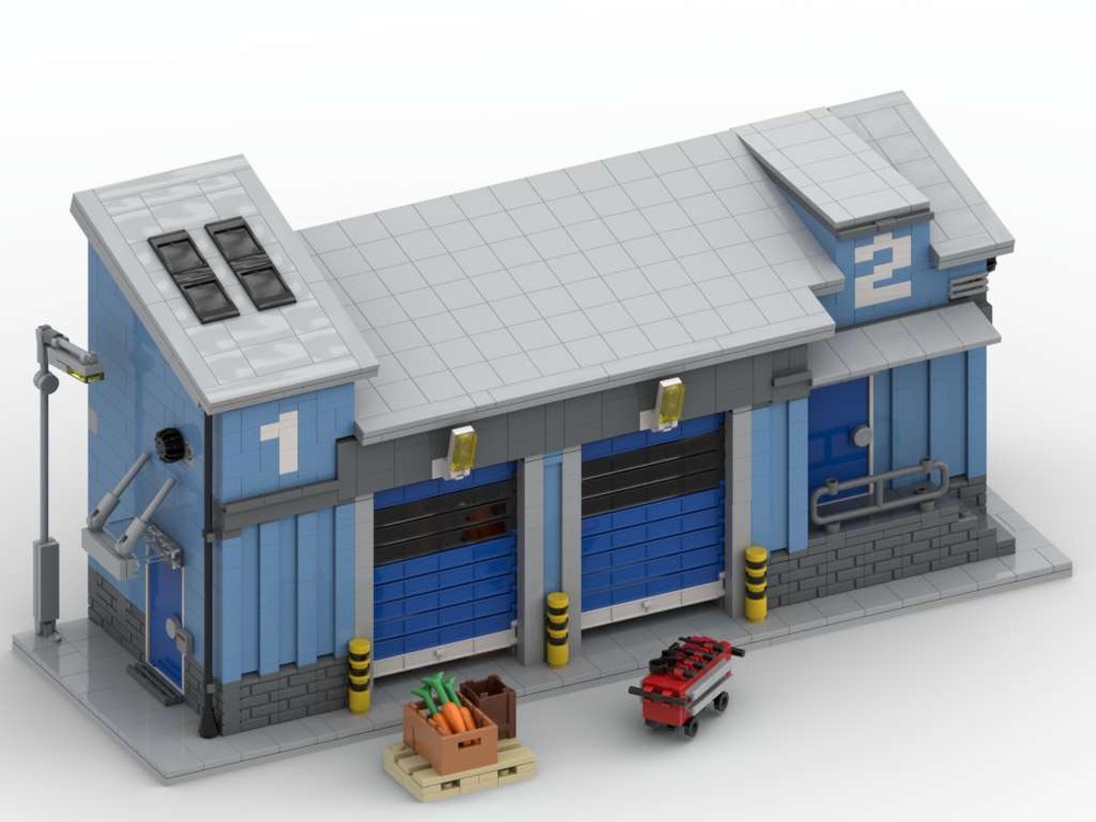 Lego Harbour Storage Shed / Train Shed / Industrial Warehouse / Cargo Building