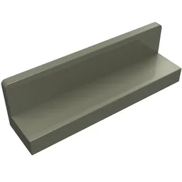 Panel 1 x 4 x 1 with Rounded Corners [Thick Wall] / Dark Gray