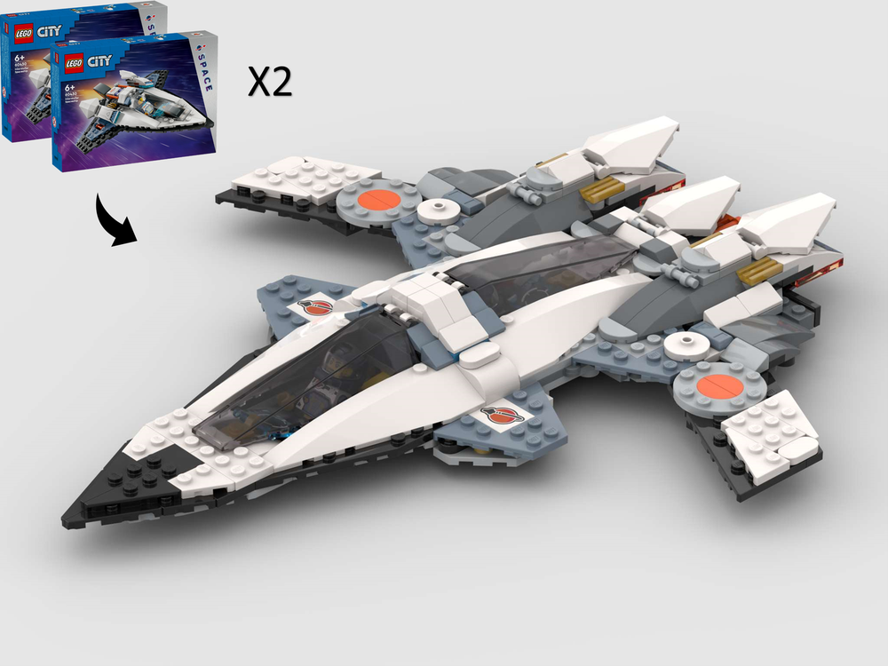 Lego Galaxy Fighter (Macross Inspired) - Alternate Build of 2 x 60430 Interstellar Spaceship