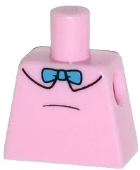 Torso Simpsons Shirt with Black Collar Outline and Dark Azure Bow Tie Pattern / Bright Pink
