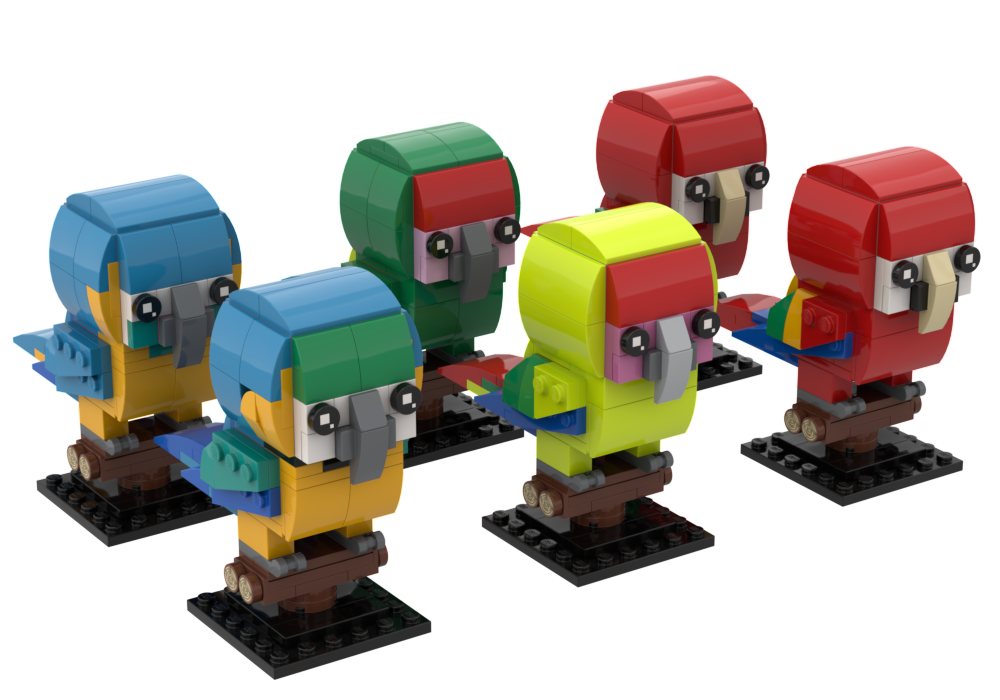 Lego Macaw Birdheadz Pack (Ara genus)