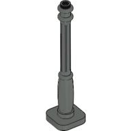 Lego Lamp Post 2 x 2 x 7 with 6 Base Flutes / Dark Gray