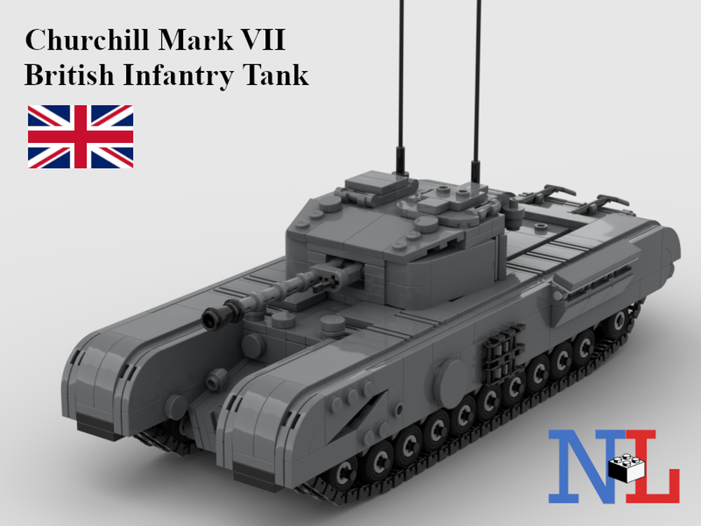 Lego WW2 Churchill Mark VII British Tank