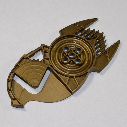 Lego Large Figure Shield, Rhotuka / Flat Dark Gold