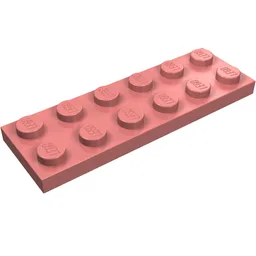 Plate 2 x 6 / Sand Red