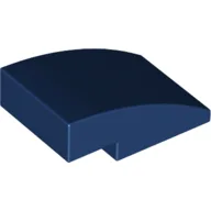 Brick Curved 3 x 2 No Studs / Dark Blue