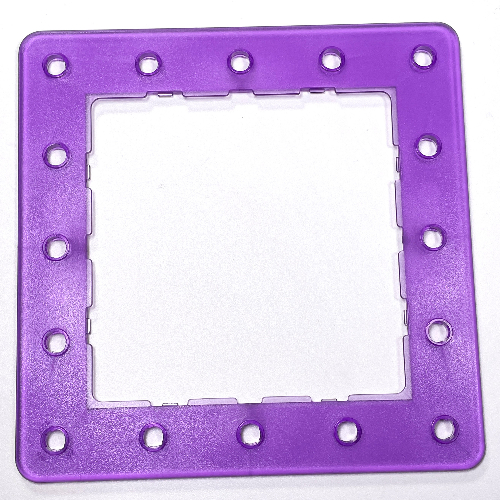 Lego Clikits Frame, Square with 5 x 5 Holes Arrangement / Trans-Medium Purple