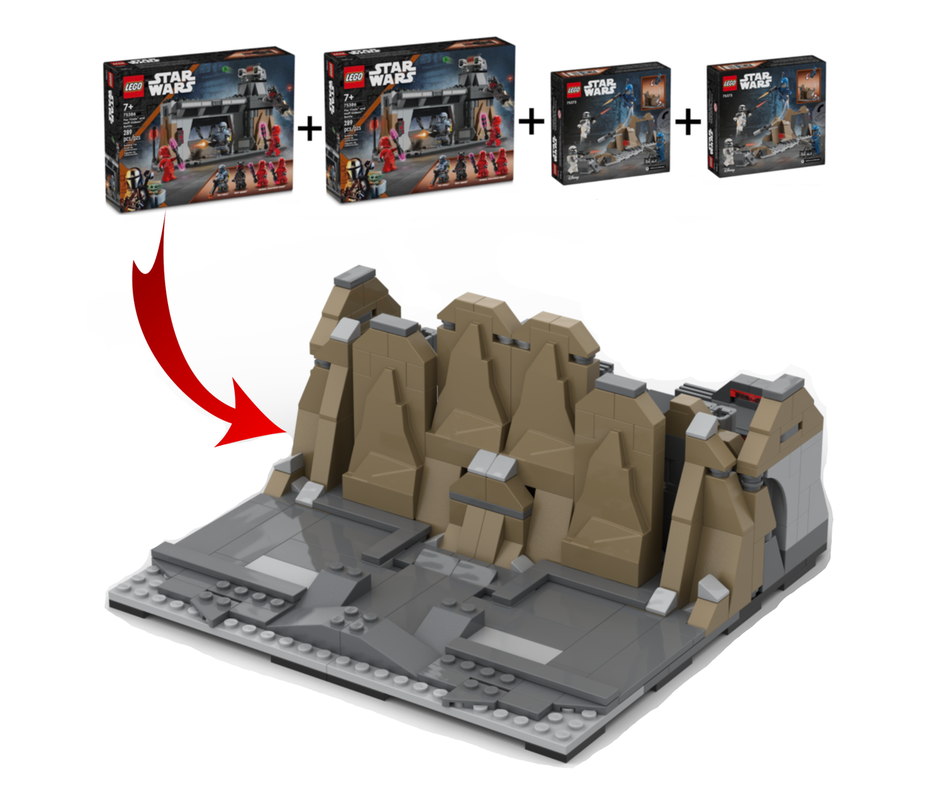 Lego Imperial Hidden Base - Alternate Build of 75386-1 Paz Vizsla Moff Gideon Battle and 75373-1 Ambush on Mandalore Battle Pack