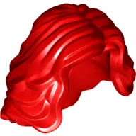 Hair Mid-length with Side Part, Wavy / Red