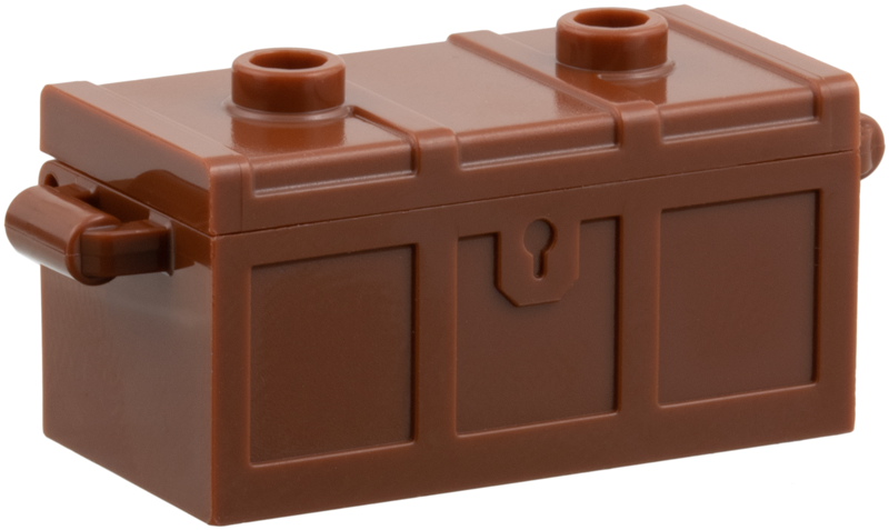 Lego Container, Treasure Chest with Slots in Back and (Same Color) Flat Lid (4738a / 80835)