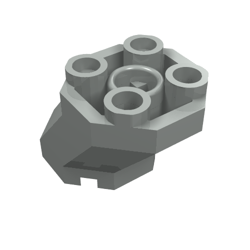 Lego Brick Special Octagonal 2 x 3 x 1 2/3 Sloped / Light Gray