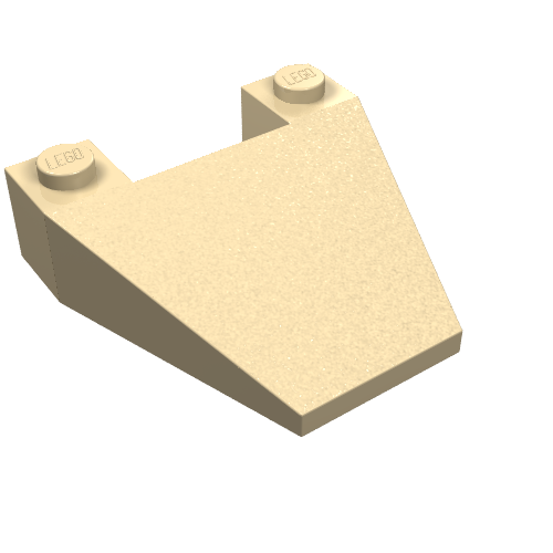 Lego Brick Wedged, Sloped 4 x 4 Taper / Tan
