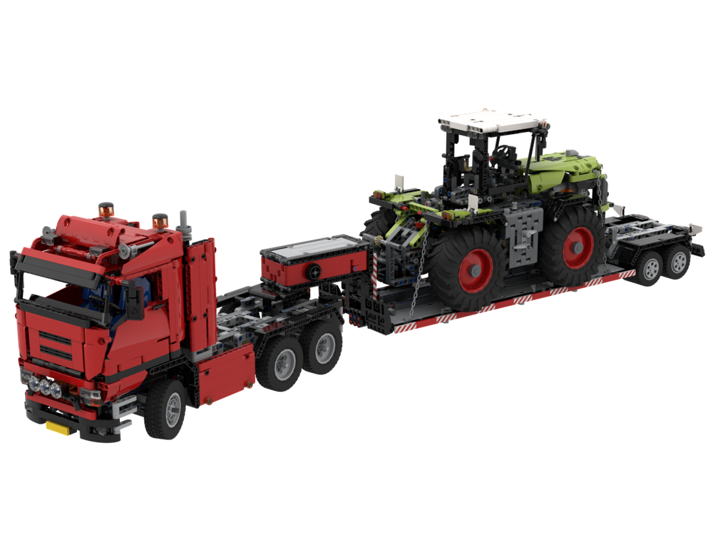 Lego Big Red Truck Trailer